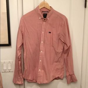 RVCA Slim Fit Button Down super lightweight salmon